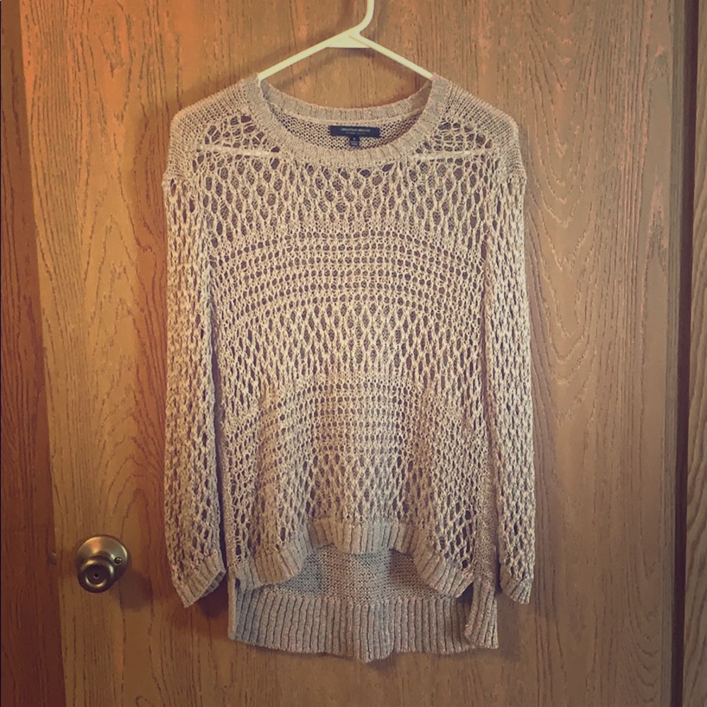 Christian Siriano loop sweater top size large tan